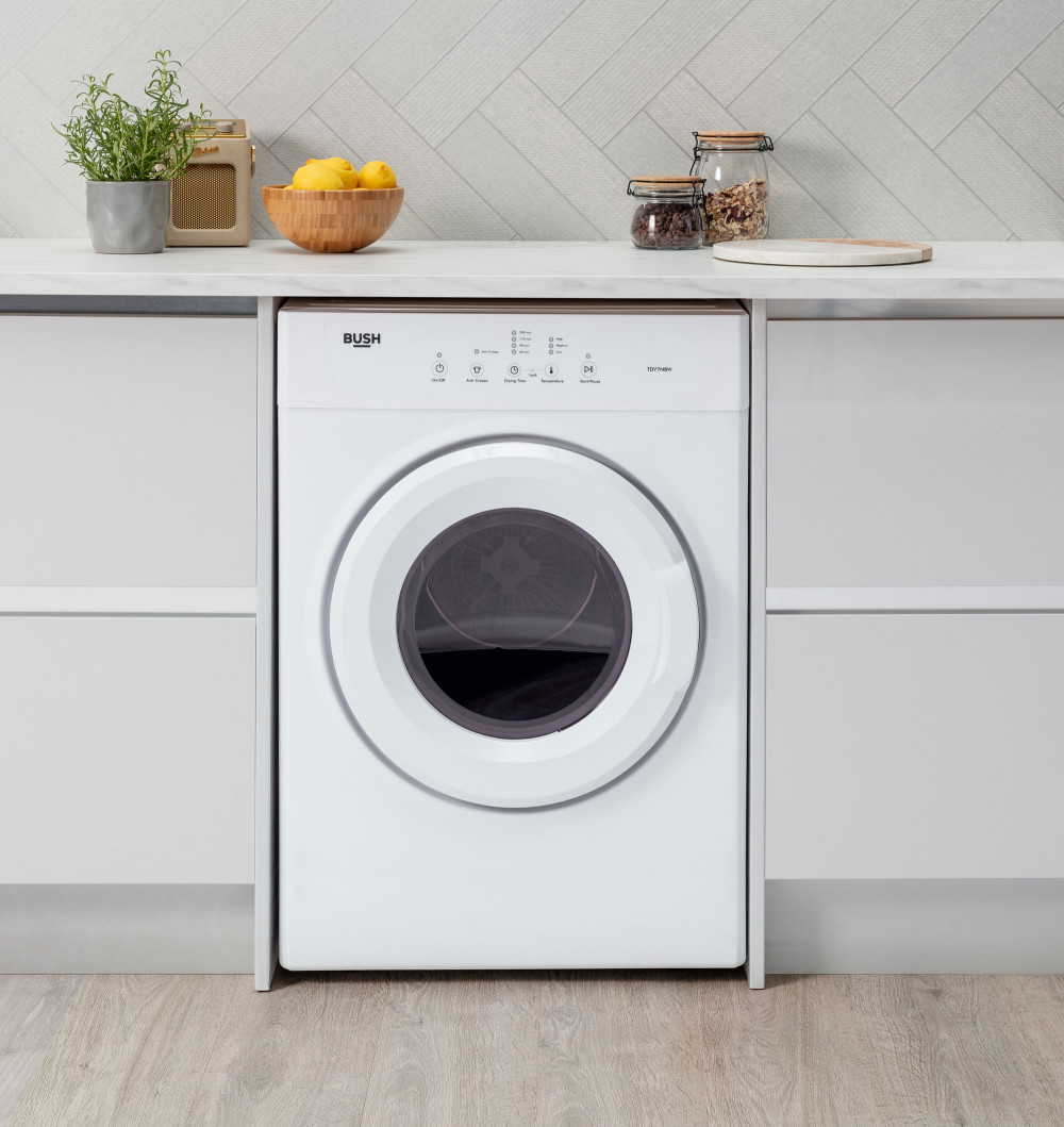 Quiet Mark Bush TDV7NBW 7KG Vented Tumble Dryer